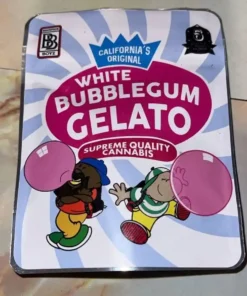 White bubble gum gelato 